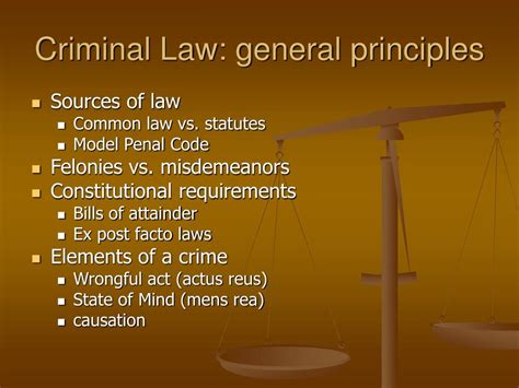  Key Principles of Criminal Law: Journey into the Labyrinth of Justice